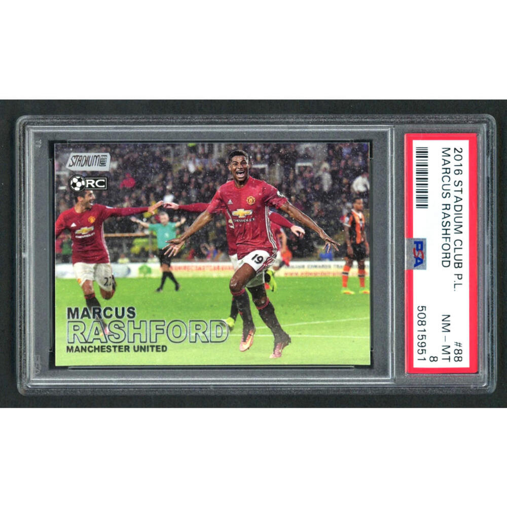 2016 Topps Stadium Club P.L. Marcus Rashford Rookie Card (RC) PSA 8 NM-MT